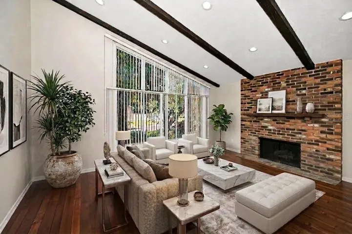Living Room virtually staged