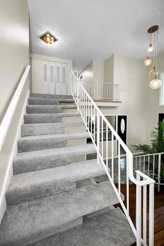 Stairway leading to the upper level