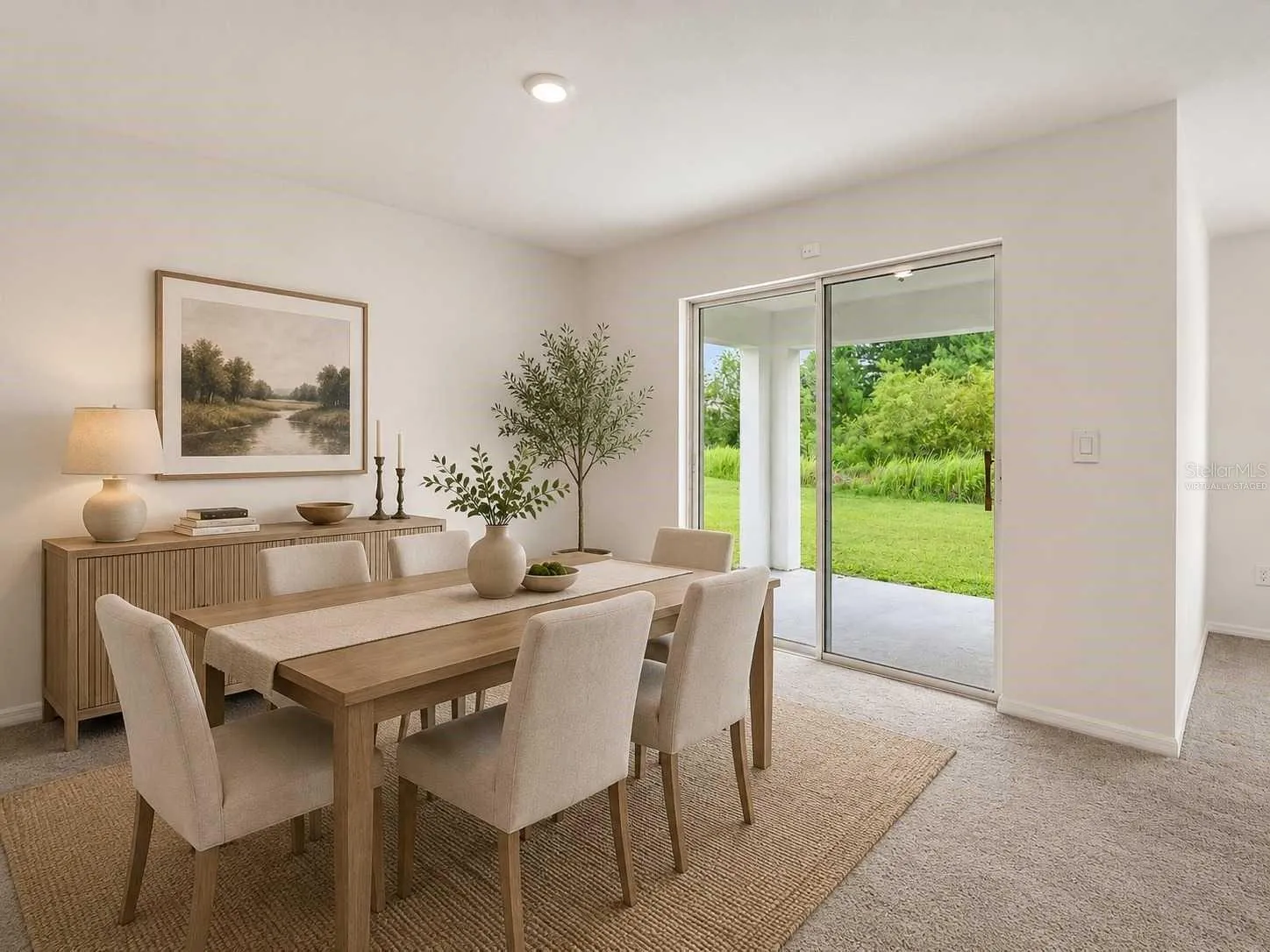 Dining area Virtually staged