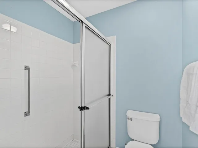 Primary bathroom shower area
