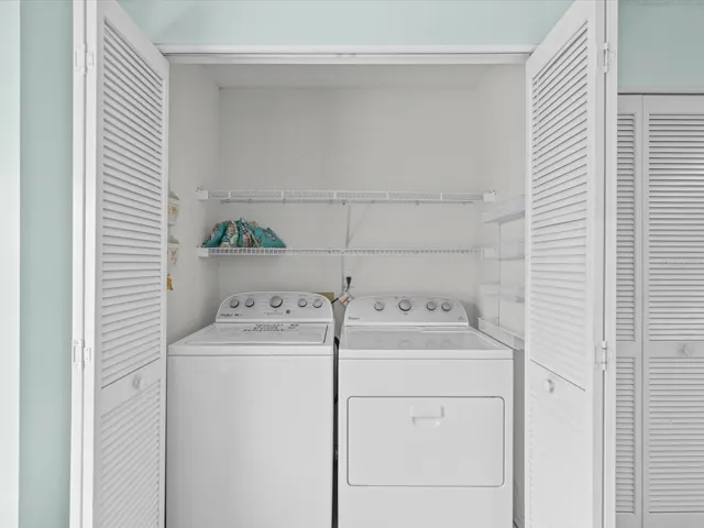 Indoor laundry closet