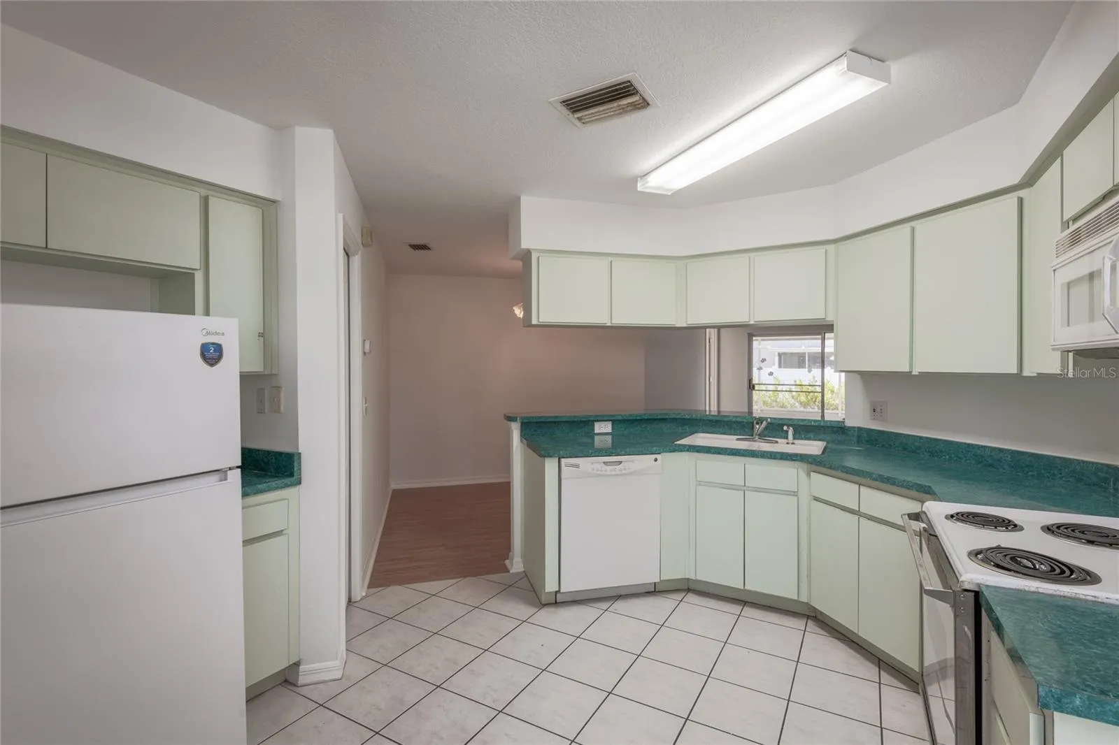 Lots of storage in the spacious kitchen.