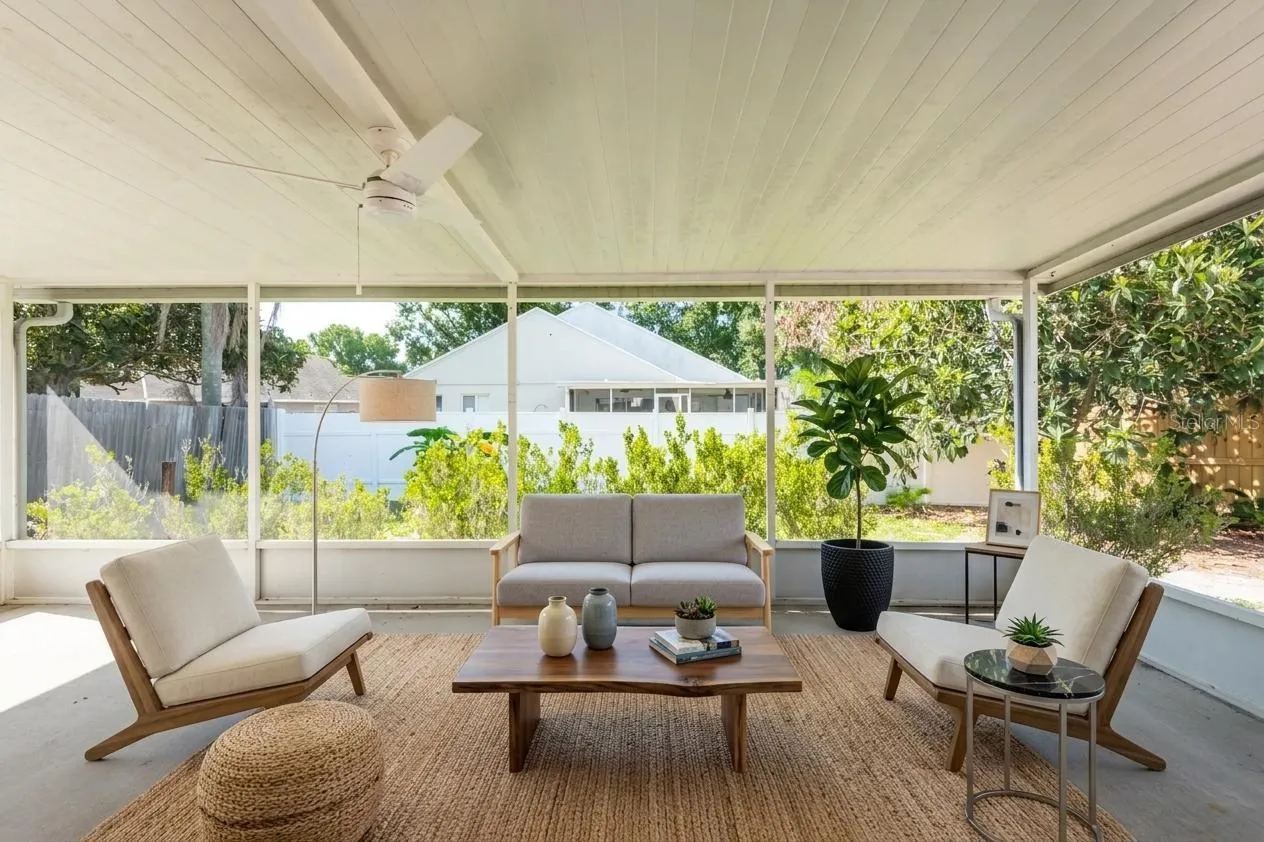 Virtual staged patio.