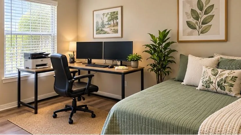 2nd bedroom staged