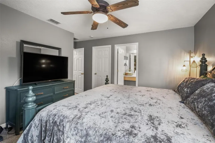 Ensuite Bedroom #2 Upstairs with Walk In Closet. Bedroom #2