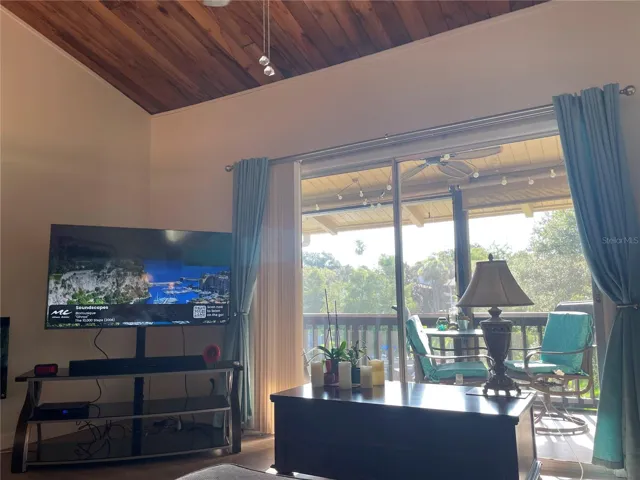 family room looking out the balcony