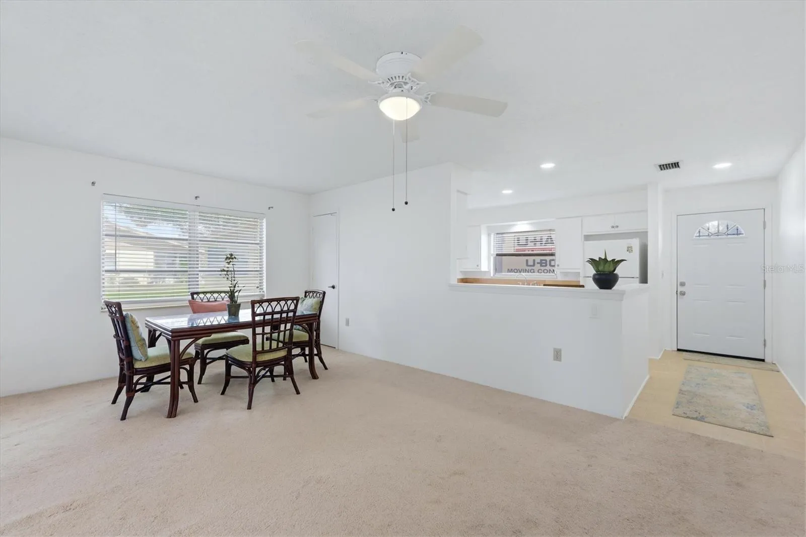 Dining table location is flexible to your preferred layout. U-Haul not included.