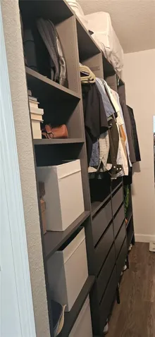 Master closet wardrobe storage