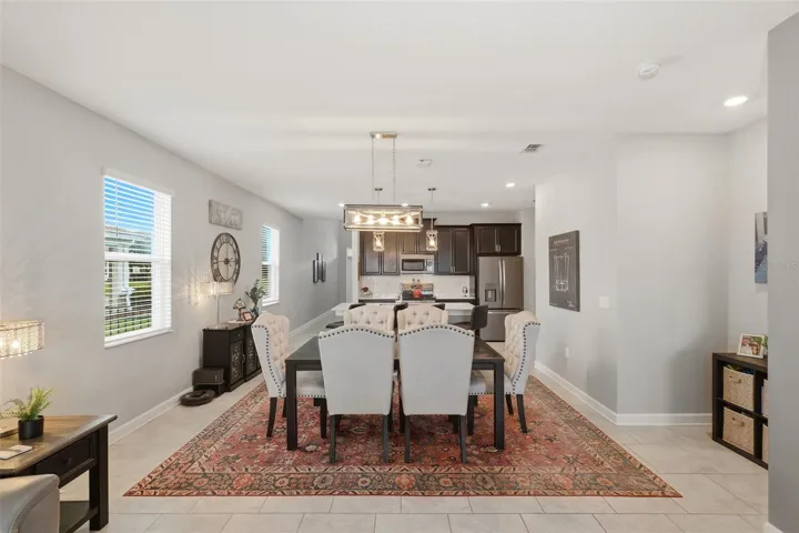 Dining room towards kitchen