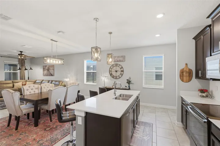 Kitchen dining open floor plan