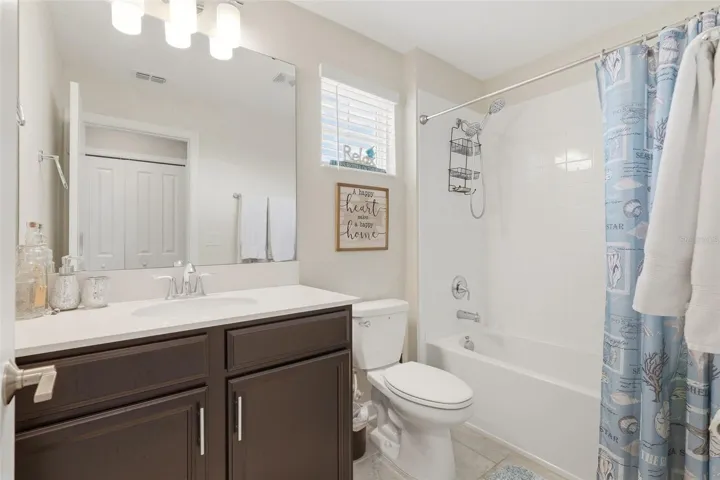 Upstairs bath - tub shower combo
