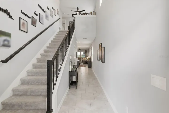 Stairs as you enter to 2nd floor
