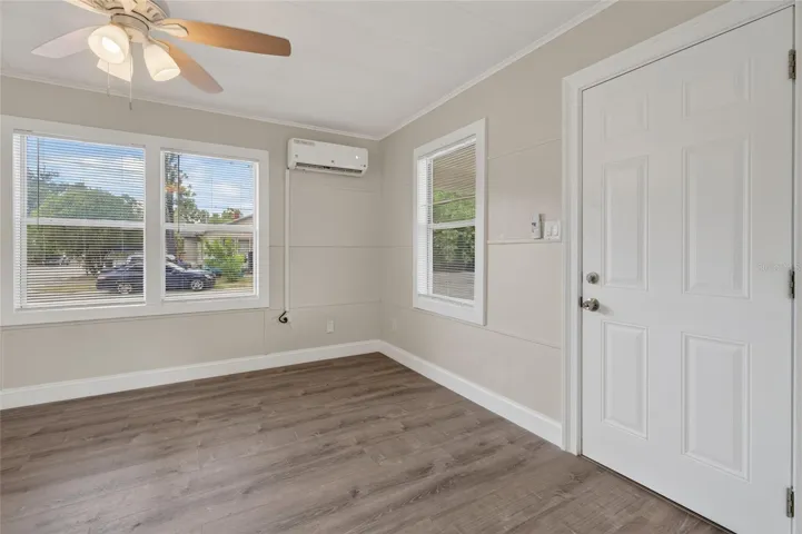 Family Room with Front Door