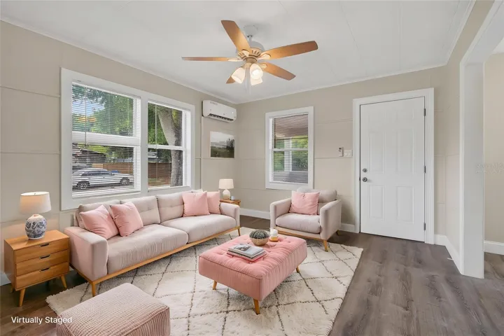 Virtually Staged Family room