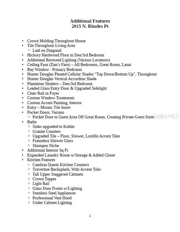 Additional Features Pg 1