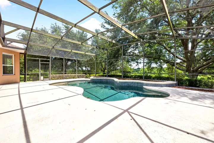 Private screened pool.