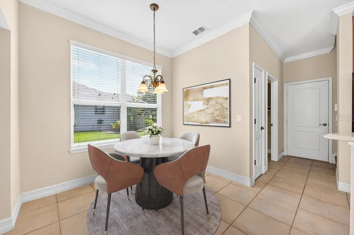 Light filled breakfast nook. Virtually Staged.