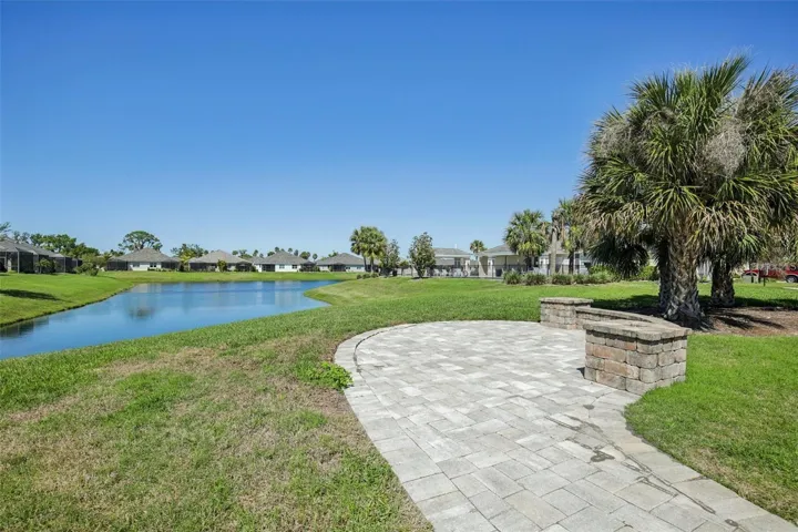 Back of Home with lovely waterfront view. and privacy from neighbors.