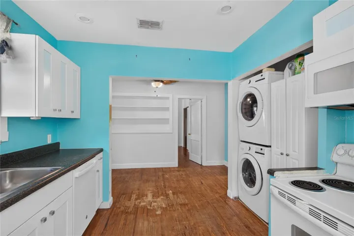 Kitchen into Dining with Built-Ins