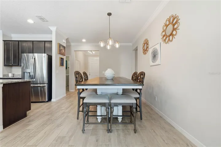 Dining conveniently by Kitchen