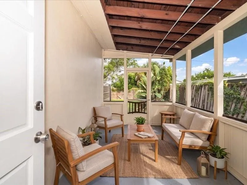 Back Porch Virtually Staged