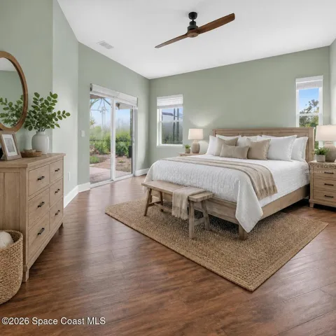 Virtually Staged Primary Bedroom