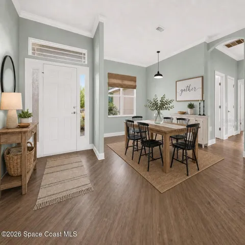 Virtually Staged dining room