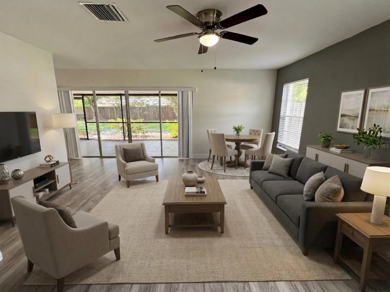 FAMILY ROOM STAGED