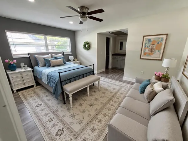 PRIMARY BEDROOM STAGED