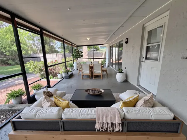 COVERED PATIO STAGED