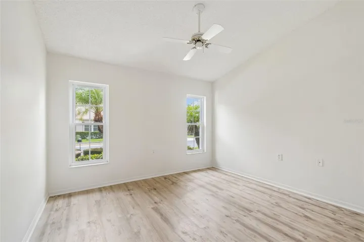 Bedroom 2 w/ vaulted ceiling