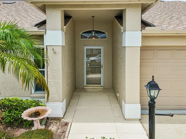 Grand covered front entry