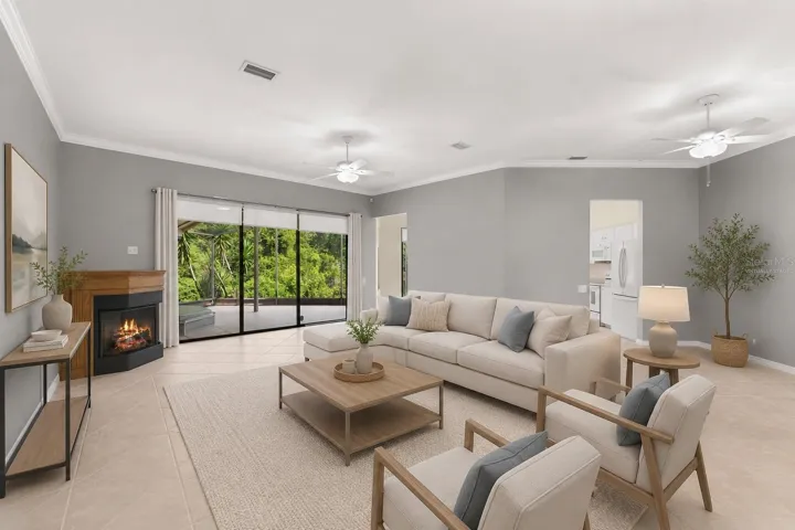 Virtually Staged Living Room