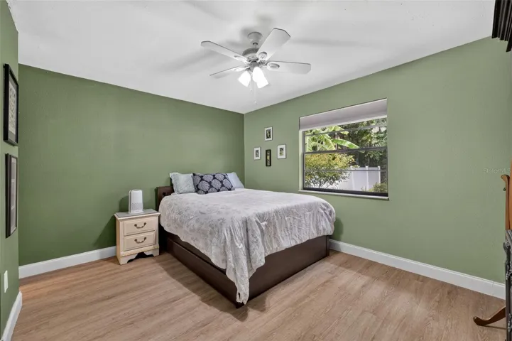 Primary Bedroom with easy care flooring
