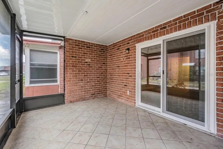 rear porch virtually cleared