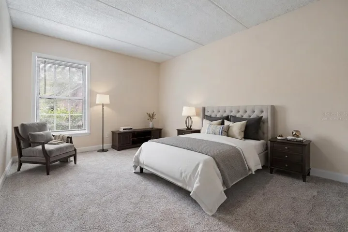 Primary bedroom Virtually staged