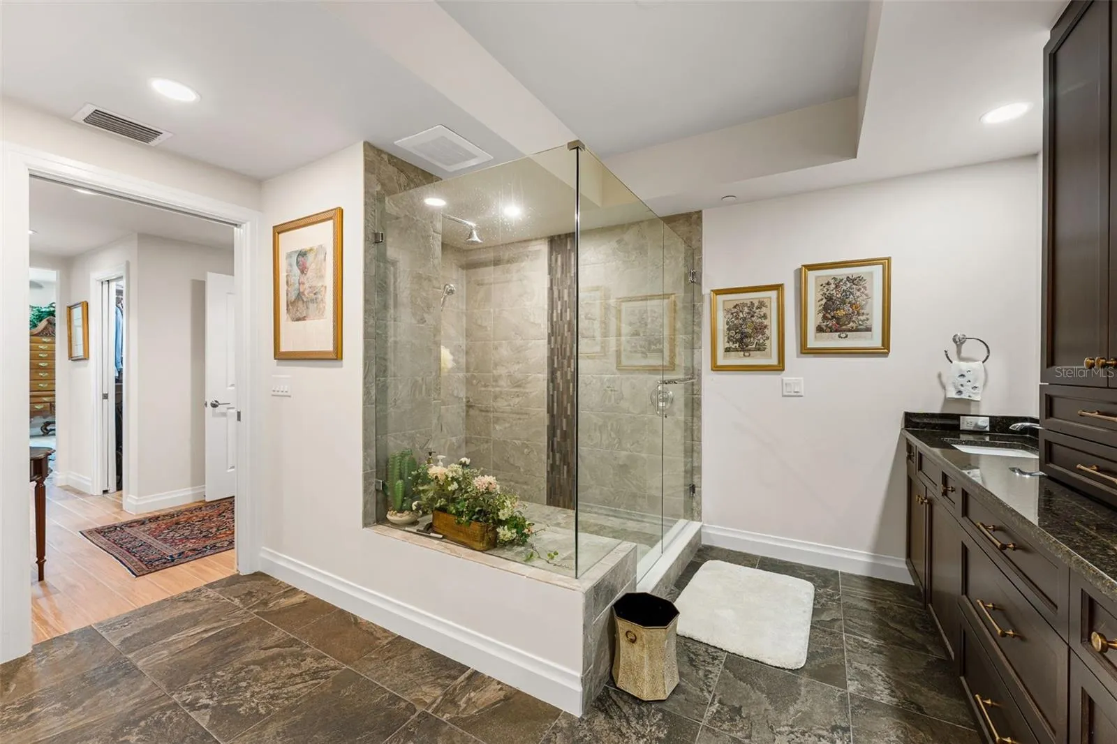 Large walk in shower