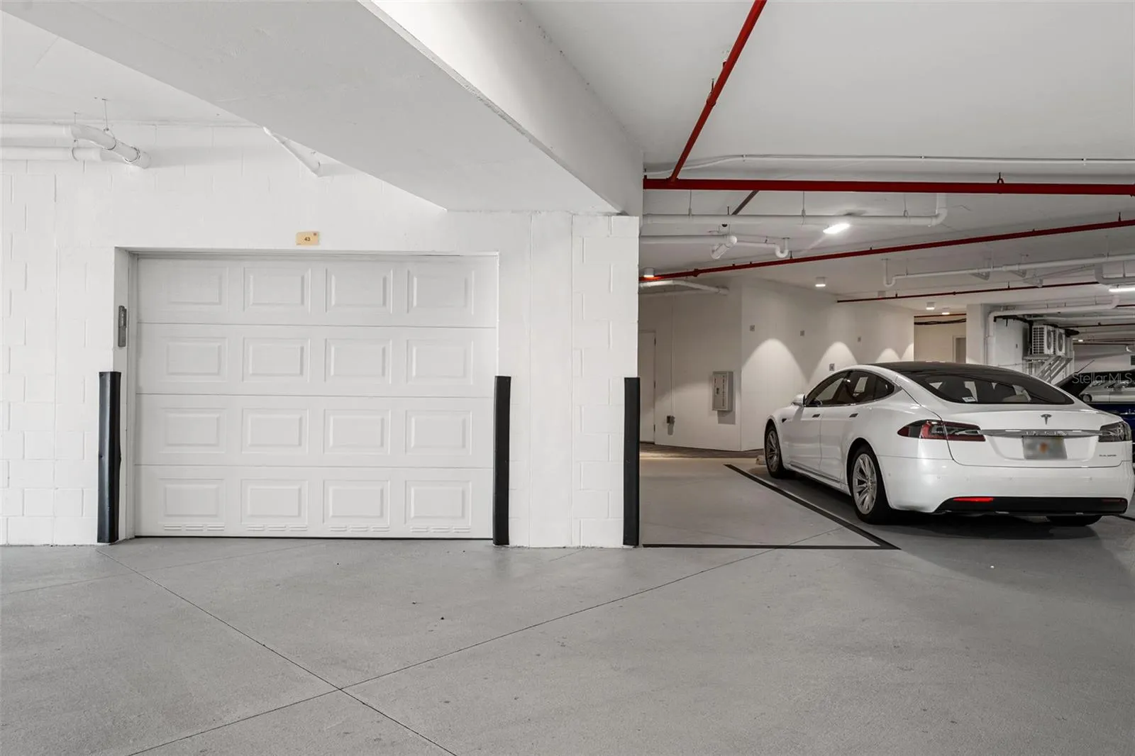 Private garage and assigned parking space