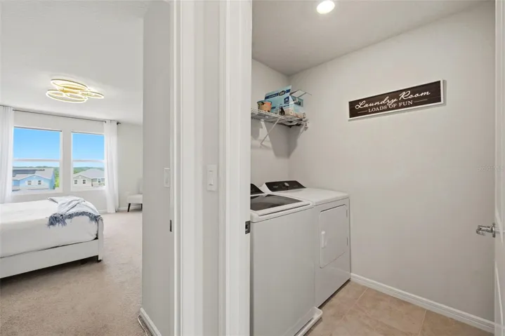 Laundry up stairs