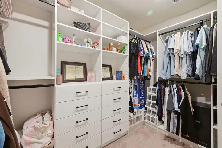 Primary closet