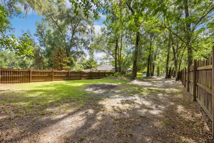 large fenced yard