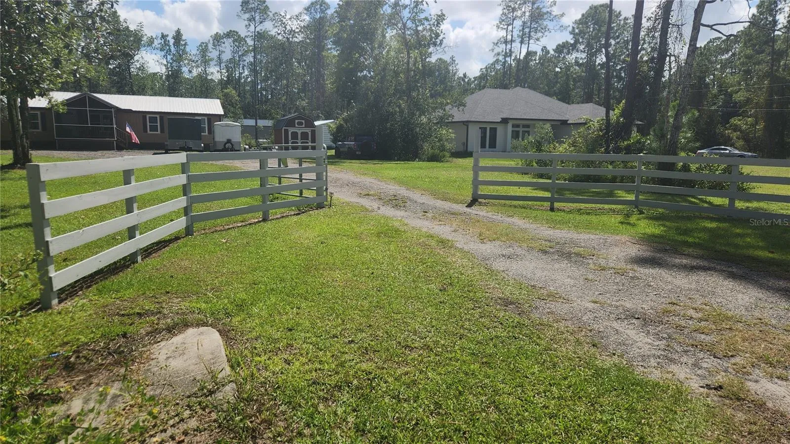 Entrance to Property. Fence was painted