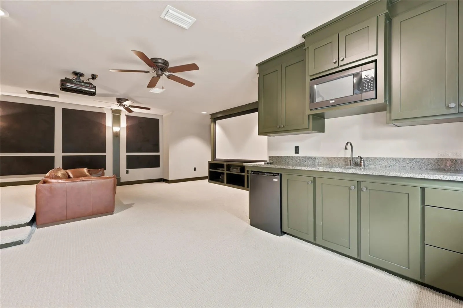 Kitchenette in media room