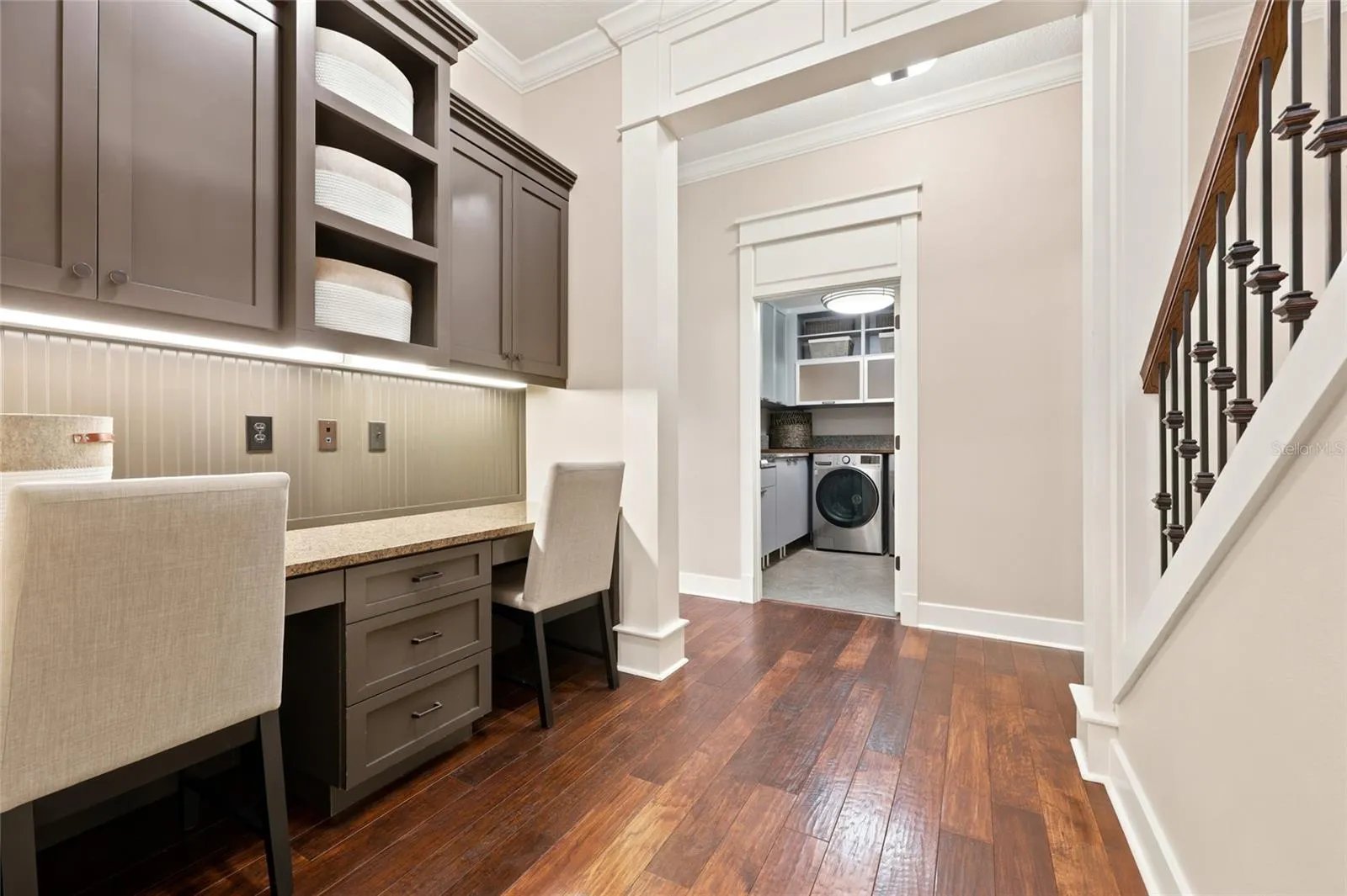 Built in desks and storage