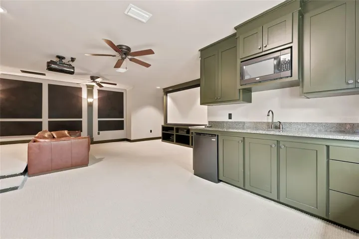 Kitchenette in media room