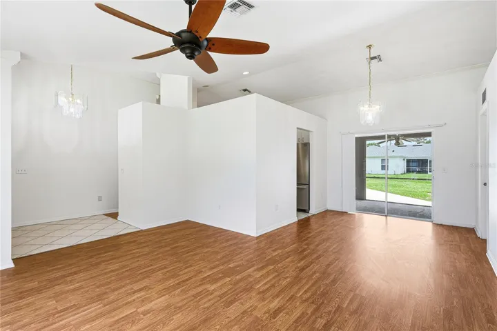LIVING ROOM AND DINING AREA