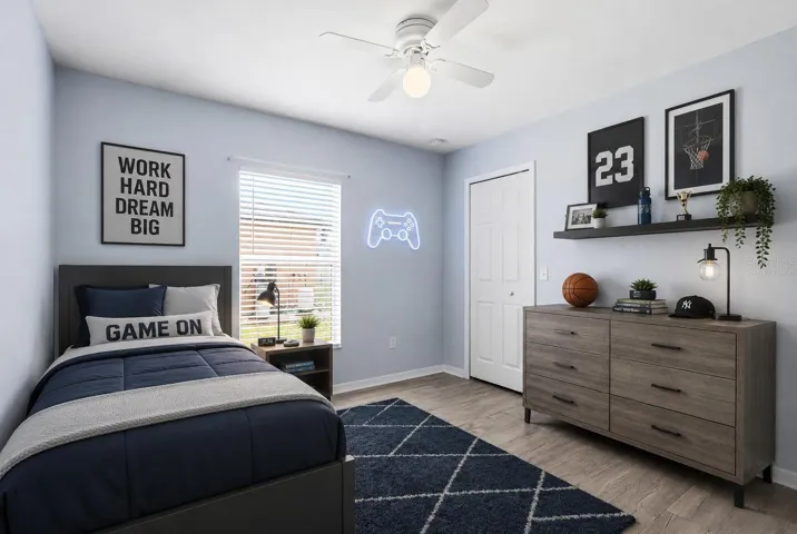FRONT GUEST BEDROOM VIRTUALLY STAGED