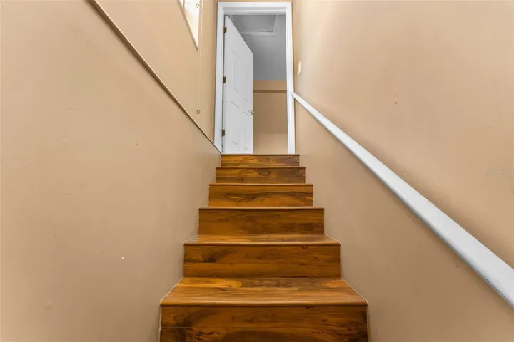 Stairs to primary bedroom