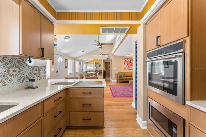 Kitchen towards dining area