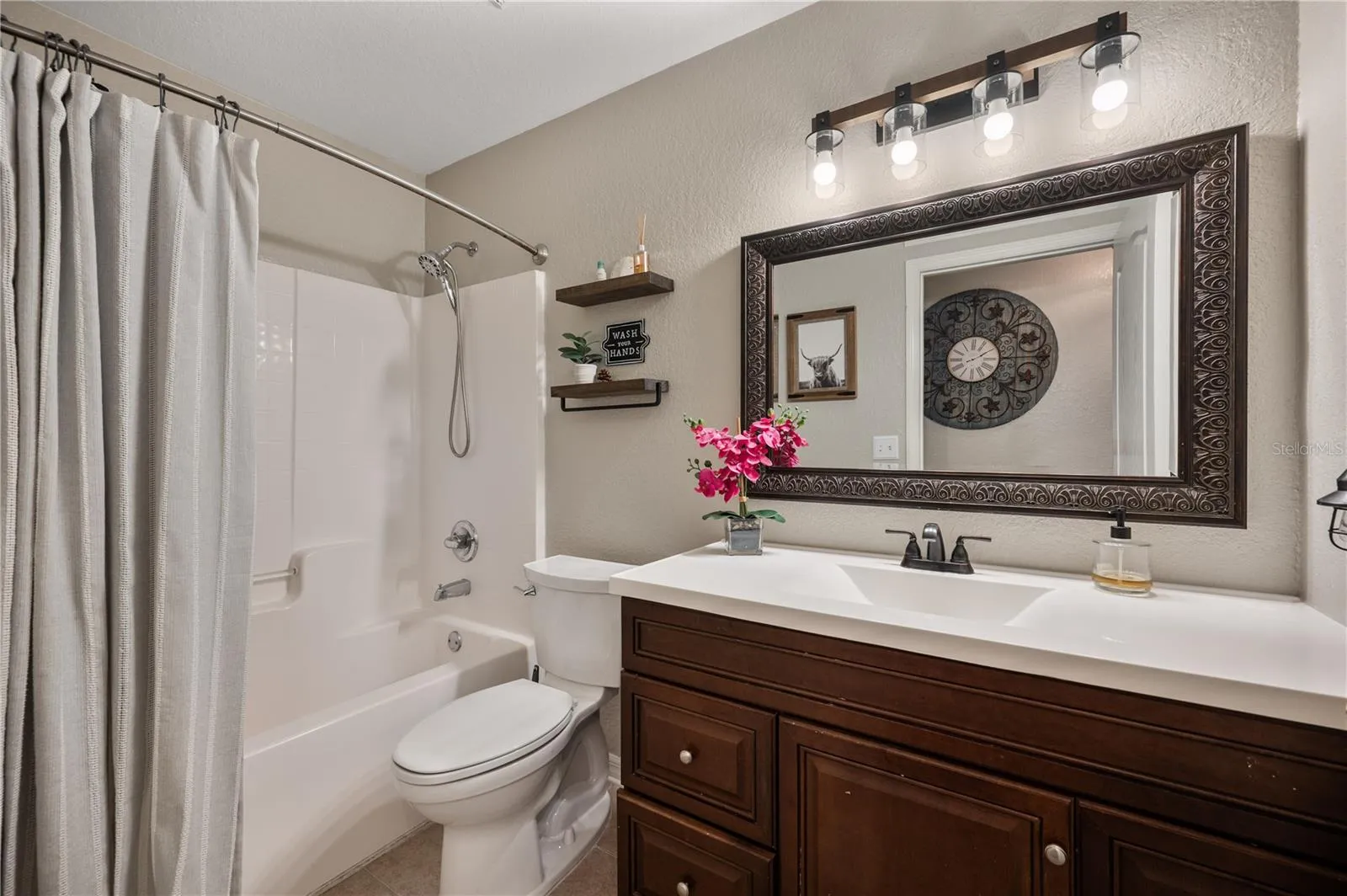Nicely updated, the homes 2nd full bathroom